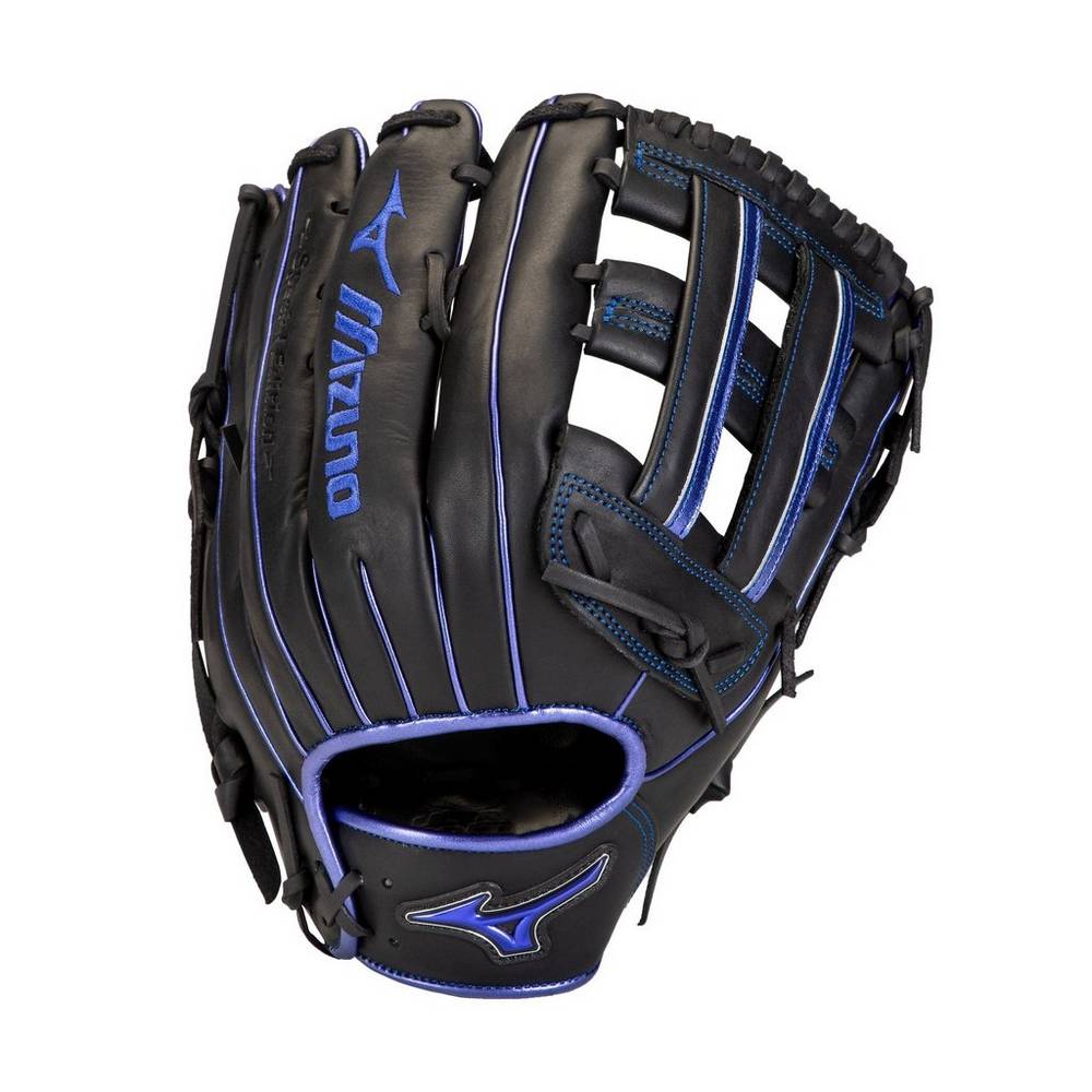 Panske Rukavice Mizuno MVP Prime SE Slowpitch 13" Softball Čierne/Kráľovská Modrá Vypredaj OSZC64285